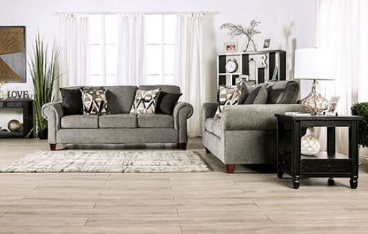 Delgada Transitional Chenille Living Room Set