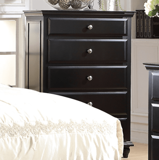 Jenny Farmhouse Style Queen Bed - Black