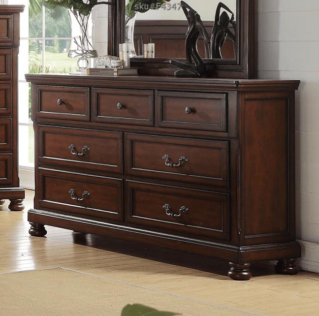Forney King Storage Bed - Brown Cherry