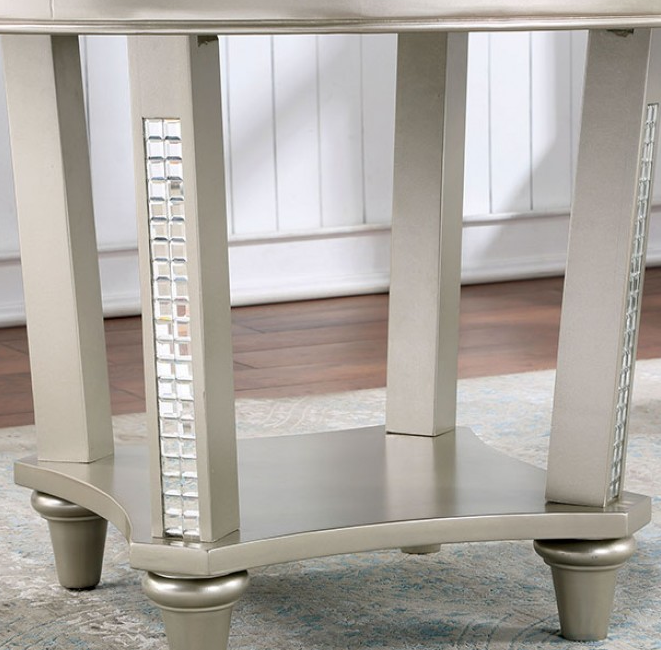 Adelina 5 Piece Round Glam Dining Set