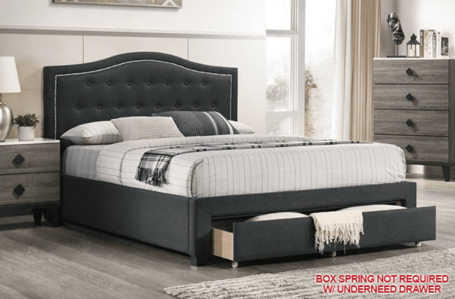 Amsher II Contemporary Upholstered Twin Storage Bed