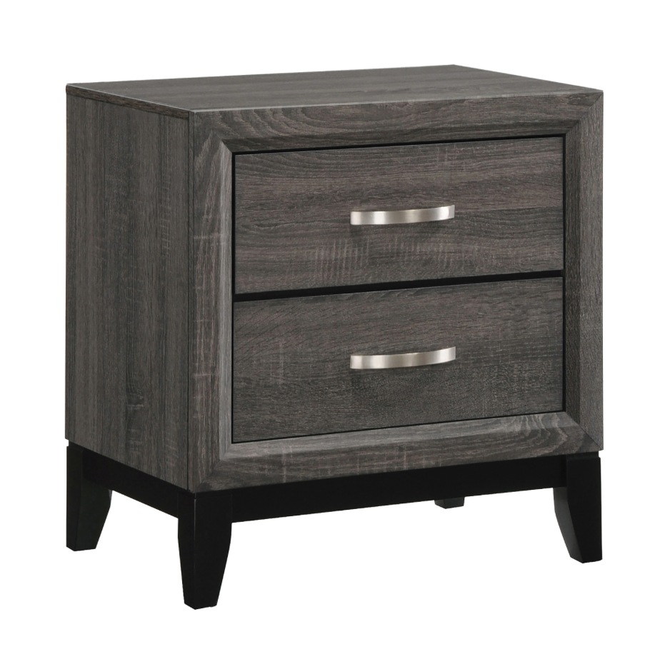 Watson Transitional Twin Panel Bedroom Set - Grey Oak