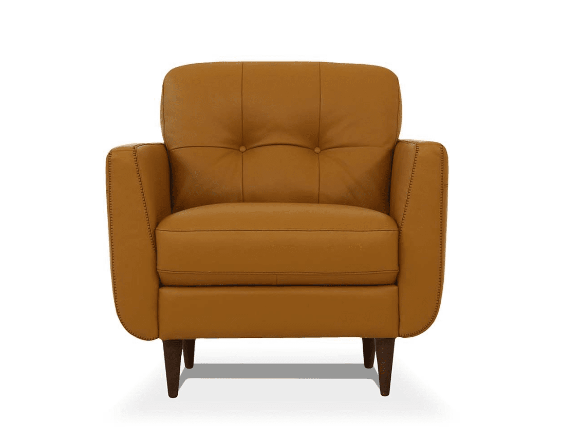 ACME Radwan Chair, Camel Leather 54957 Finally Home Furnishings LLC
