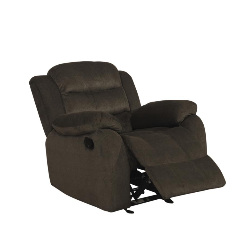 Rodman Upholstered Glider Recliner Chocolate