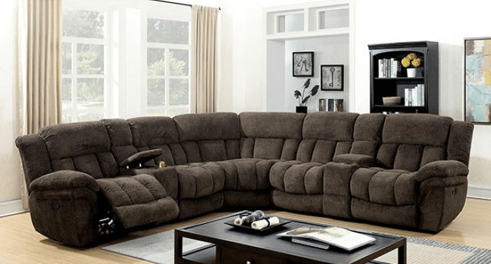 Irene Transitional Flannelette Motion Sectional - Brown