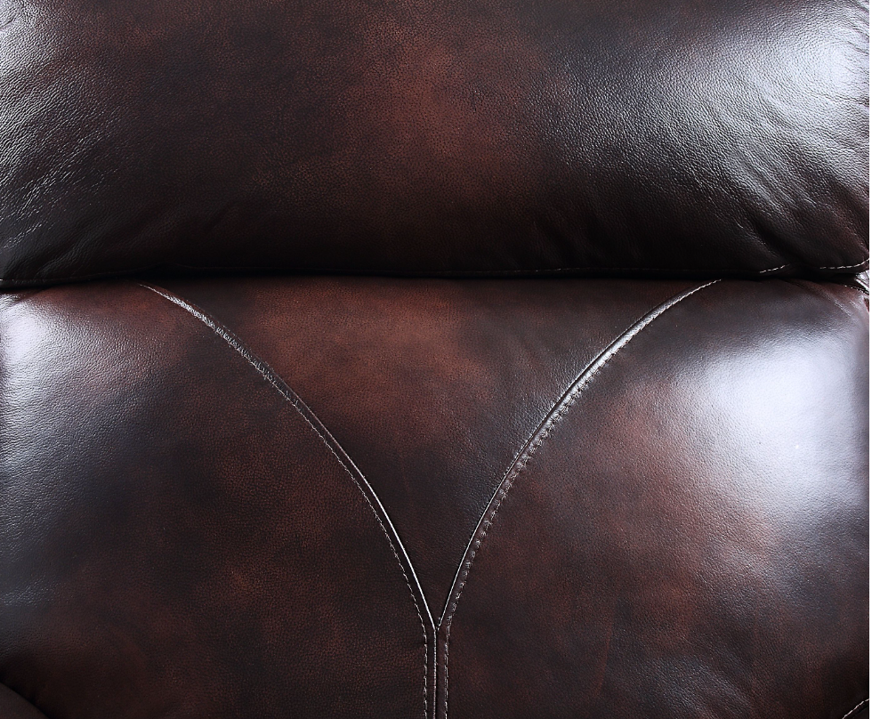 ACME Perfiel Two-tone Brown Top Grain Leather Motion Sofa