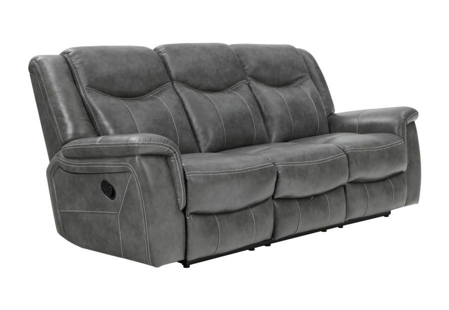 Conrad Upholstered Motion Sofa & Loveseat Set - Cool Gray