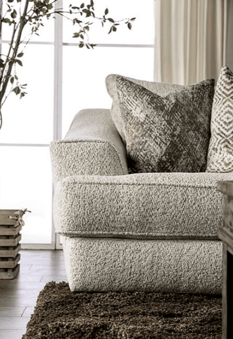 Moorpark Contemporary Off-White Boucle Sofa & Loveseat Set