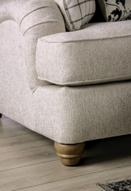 Mossley Transitional Upholstered Sofa - Ivory