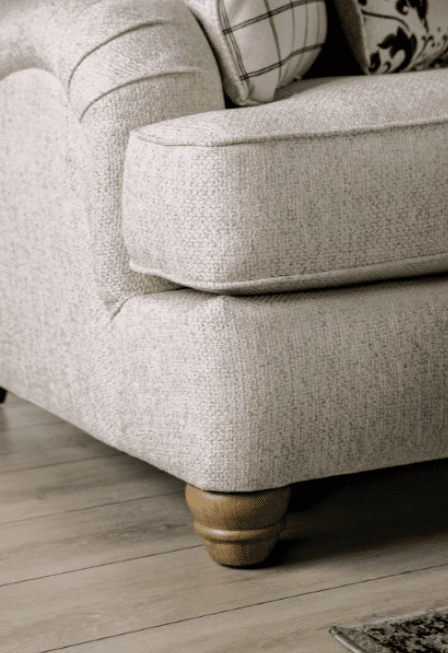 Mossley Transitional Upholstered Sofa & Loveseat Set - Ivory