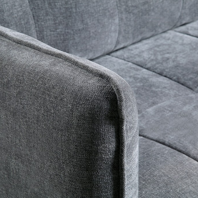 Lynda Contemporary Sofa in Dark Gray Chenille