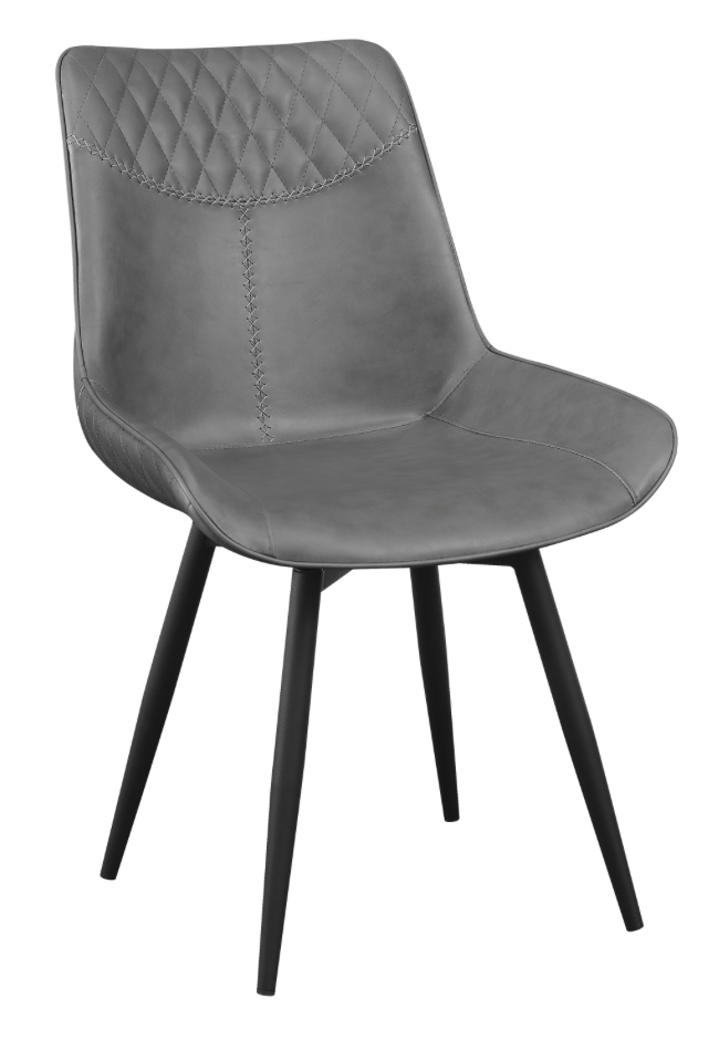 Brassie Upholstered Swivel Side Chairs Grey Set Of 2
