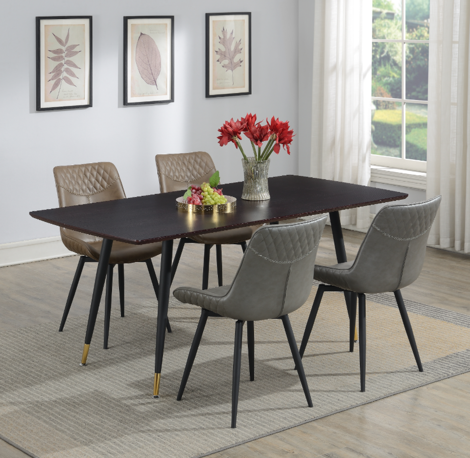 Brassie Upholstered Swivel Side Chairs Grey Set Of 2