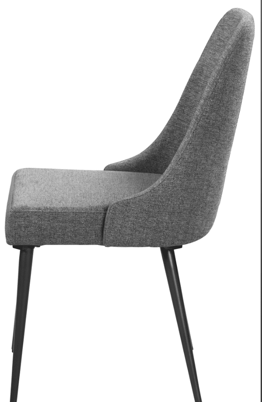 Alan Upholstered Dining Chairs Grey Set Of 2