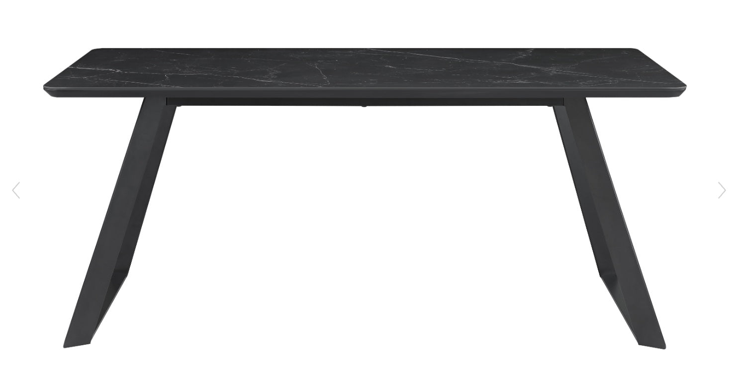 Smith 7-Piece Dining Set with Faux Marble Top