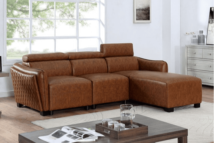 Holmestrand Mid-Century Modern Sectional with Adjustable Headrests