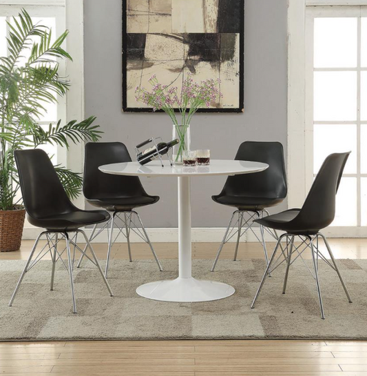Lowry Reto Style Round White Table
