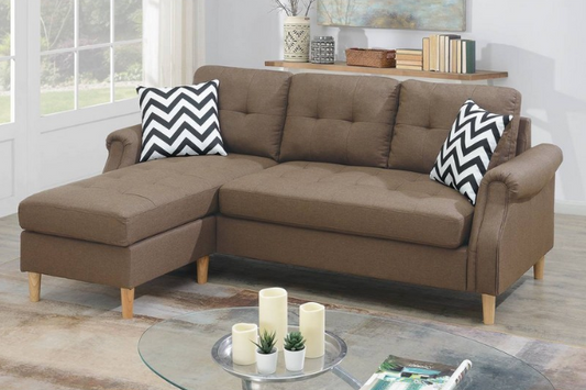 Lance 86" Upholstered Sectional - Coffee
