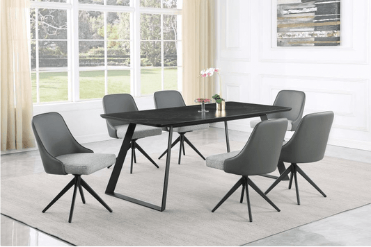 Smith II 7-Piece Dining Set with Faux Marble Top