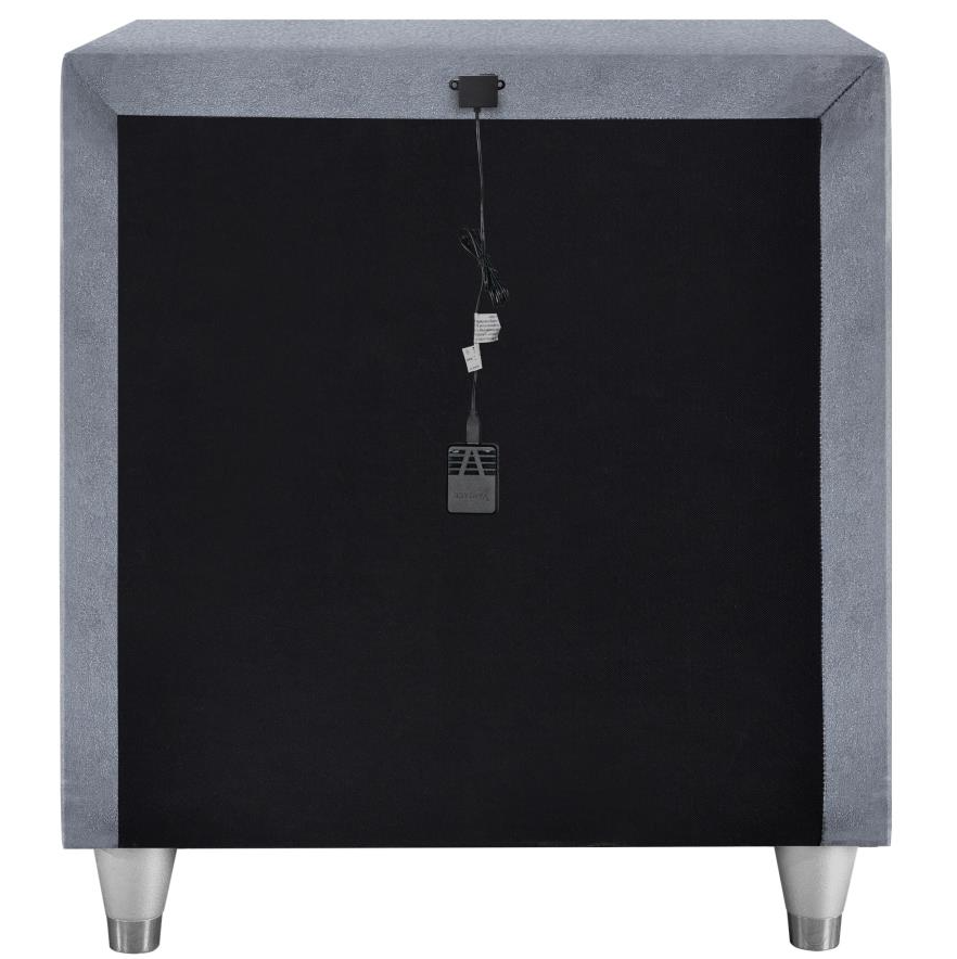 Antonella 3-Drawer Upholstered Nightstand - Gray