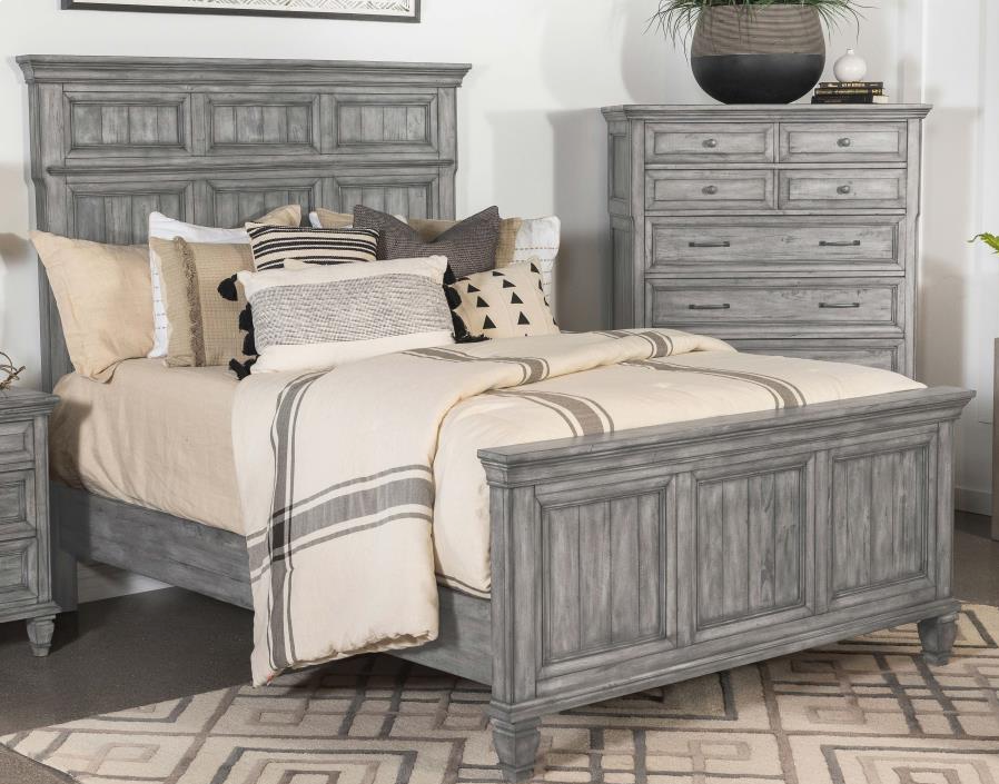 Avenue Eastern Queen Panel Bed Weathered Gray