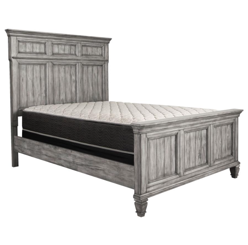 Avenue Eastern King Panel Bed Weathered Gray
