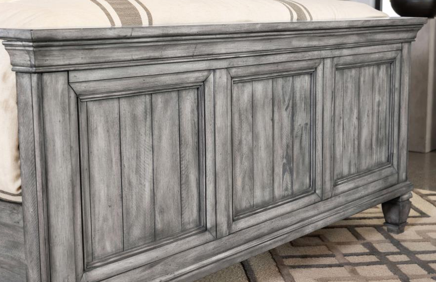 Avenue Eastern King Panel Bed Weathered Gray