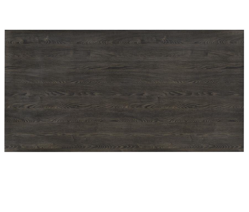 Benson Rectangular Trestle Base Dining Table Dark Oak and Chrome