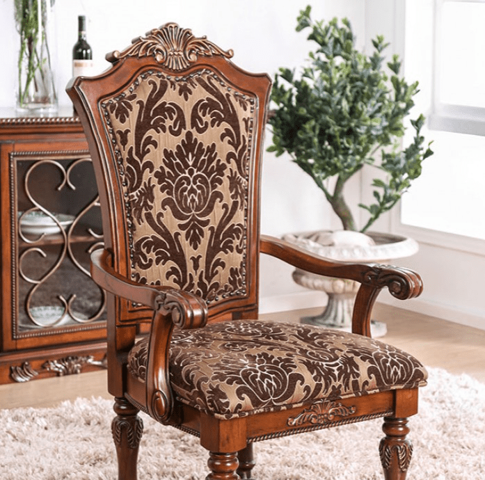 Lucie Traditional Floral Print Arm Chair Set of 2
