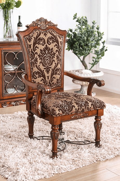 Lucie Traditional Floral Print Arm Chair Set of 2