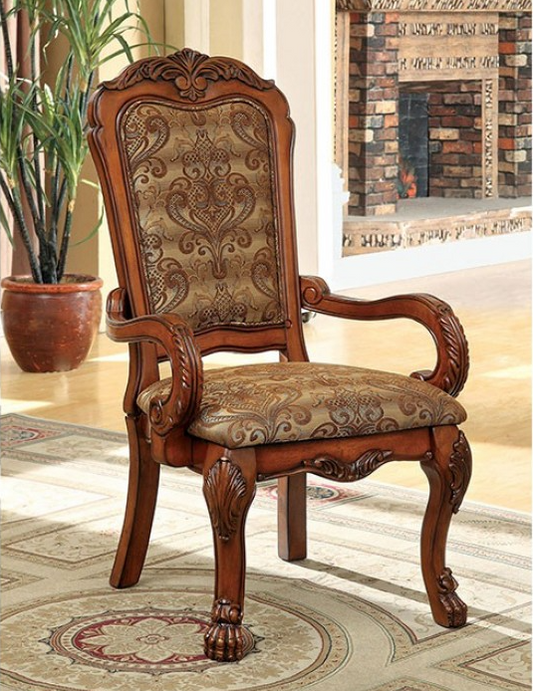 Medieve Traditional Dining Arm Chair i Set of 2 - Antique Oak