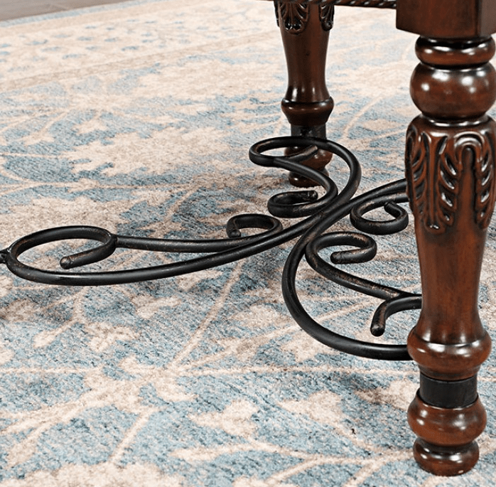 Picardy Traditional Dining Arm Chair i Set of 2 - Brown Cherry & Black