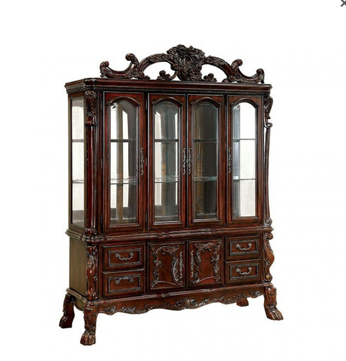 Medieve Traditional Hutch & Buffet - Cherry