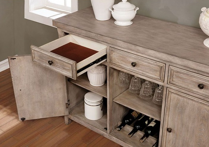 Patience Rustic Sideboard with Wine Storage - Rustic Natural
