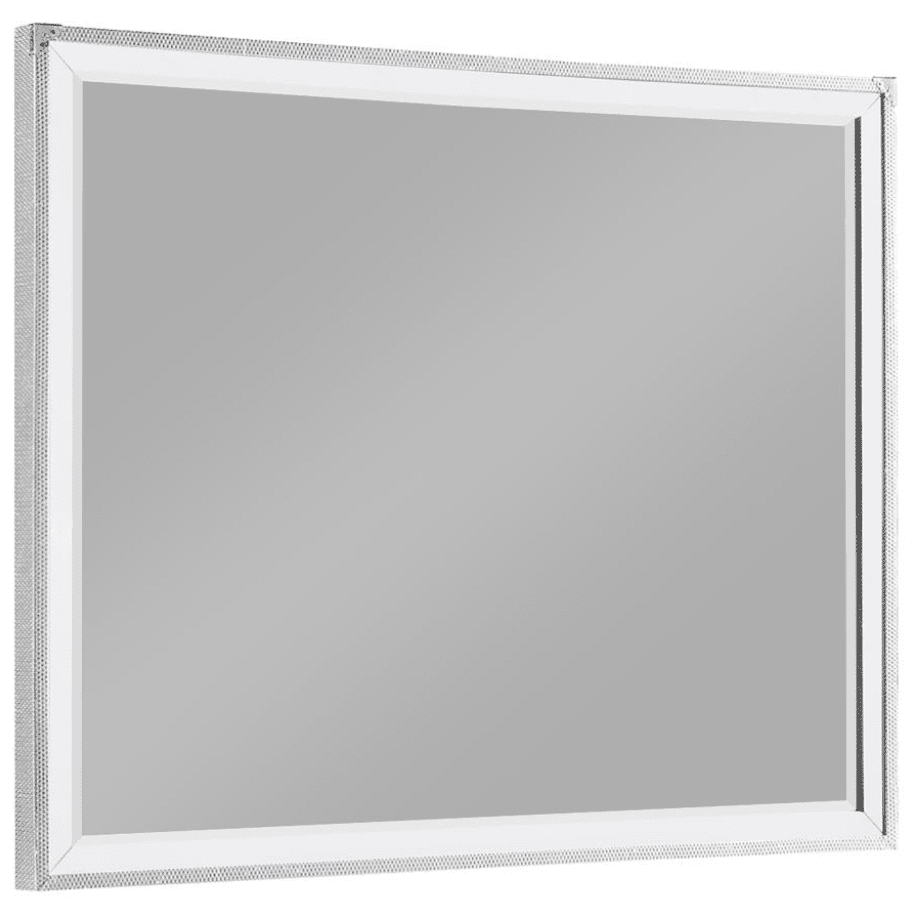 LaRue Upholstered Tufted Eastern King Panel Bed Silver