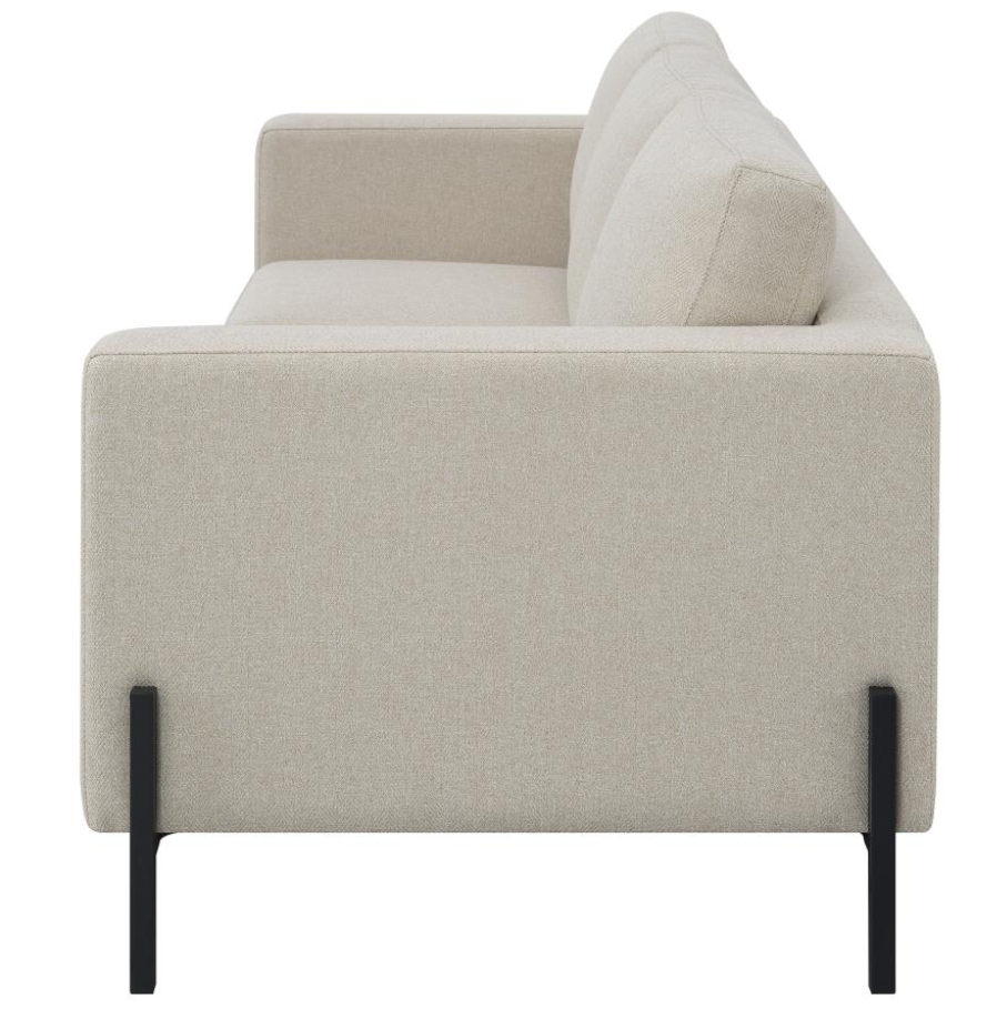 Tilly Upholstered Track Arms Sofa & Loveseat Set - Oatmeal