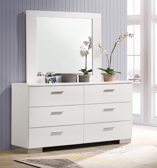 Felicity Twin Size Bedroom Set with LED Headboard