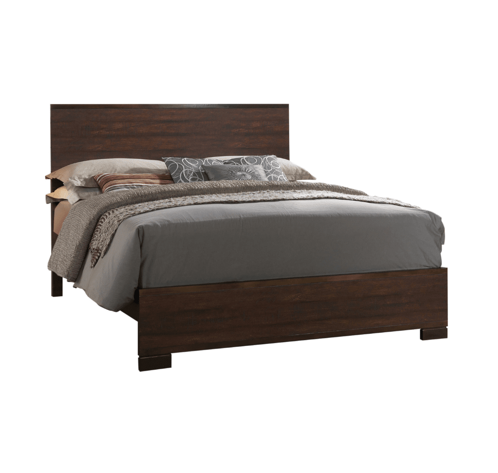 Adley Transitional Bed in Rustic Tobacco
