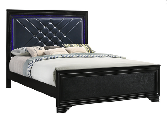 Penelope Queen Bedroom Set Midnight Star and Black