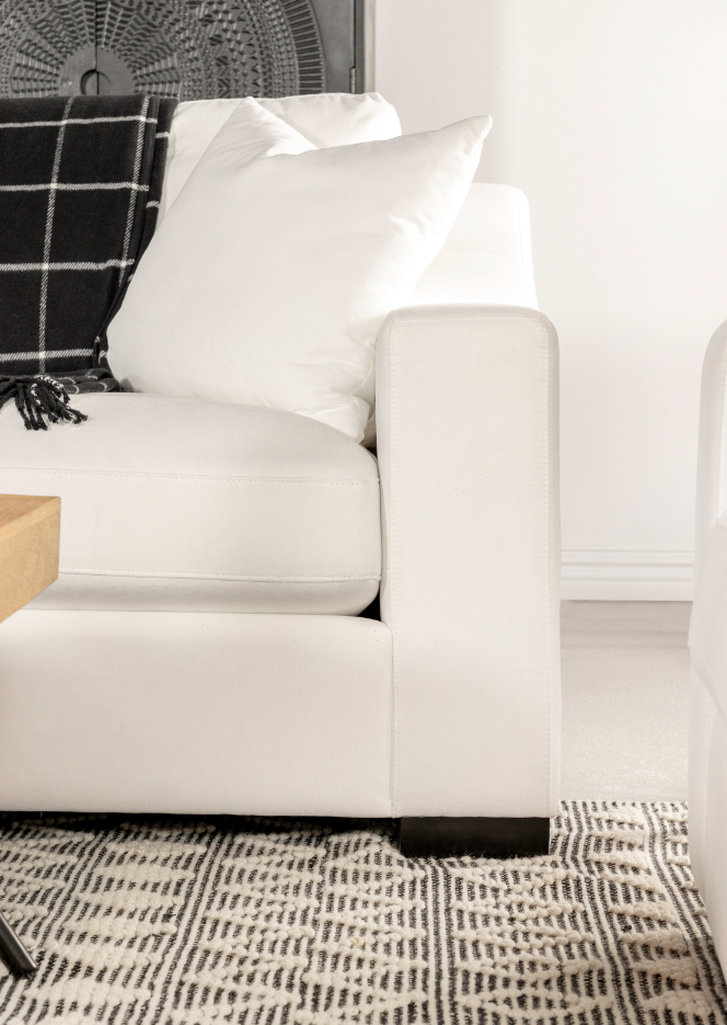 Ashlyn 2-Piece Upholstered Sloped Arms Living Room Set White