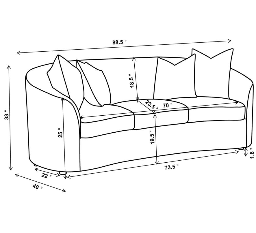 Rainn 2-Piece Upholstered Tight Back Living Room Set Latte