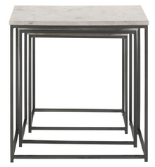 Caine 3-piece Nesting Table with Marble Top