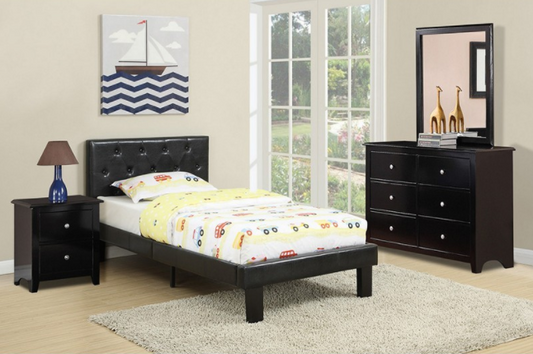 Riley Full Size Youth Bedroom Set - Black