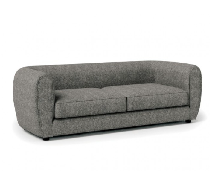 Verdal Contemporary Living Room Set in Charcoal Gray Boucle