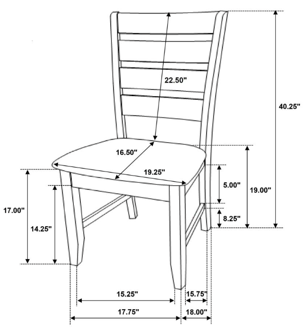 Dalila 5-Piece Rectangular Dining Set - Cappuccino & Black