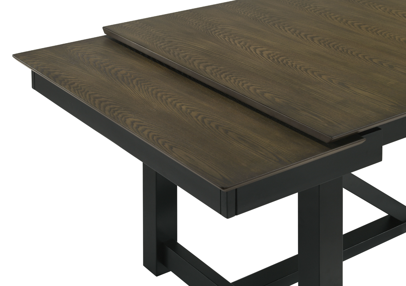 Malia Rectangular Dining Table With Refractory Extension Leaf Black
