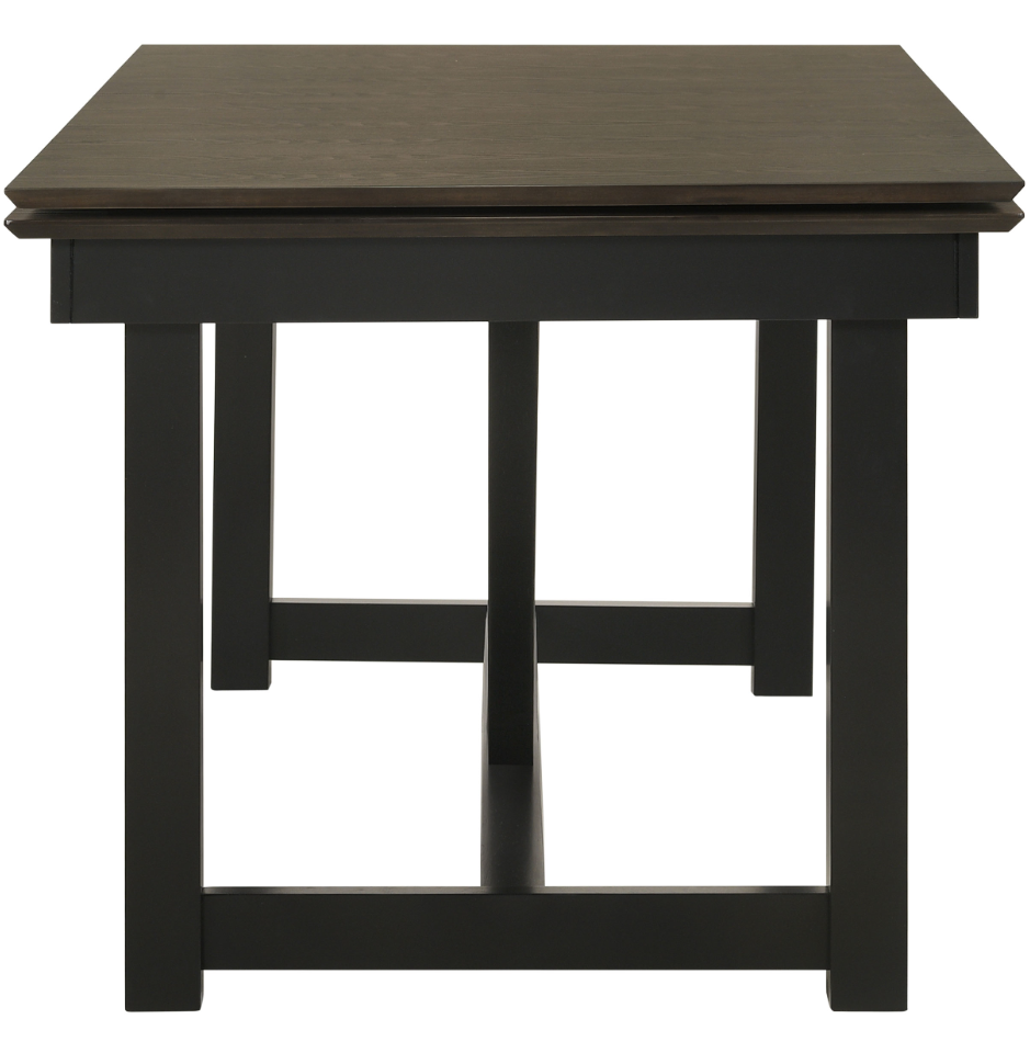 Malia Rectangular Dining Table With Refractory Extension Leaf Black