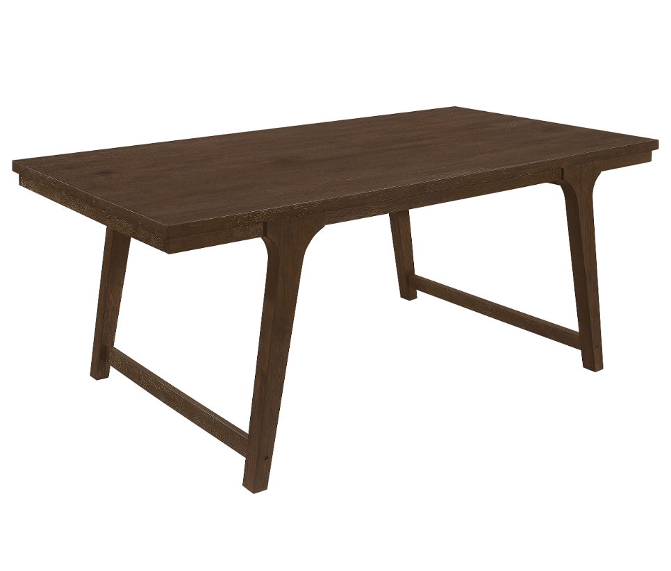 Reynolds 6-Piece Rectangular Dining Table Set Brown Oak