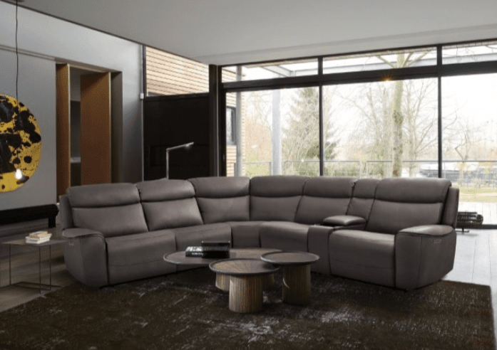 Edmondus Transitional Zero Gravity Power Sectional - Dark Gray