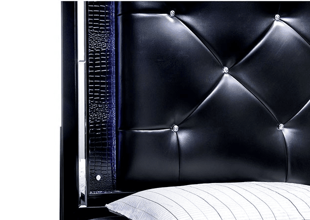 Bellanova King Size Glam Bedroom Set - Black